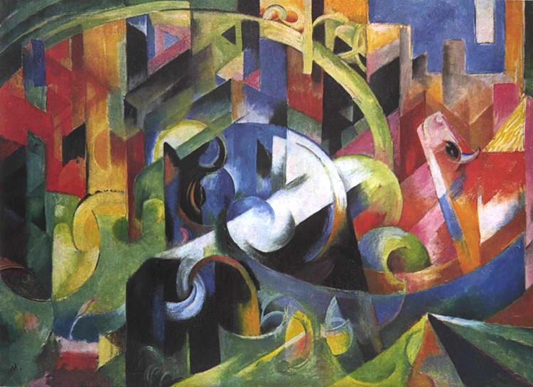 Franz Marc Painting with Cattle (mk34) Sweden oil painting art